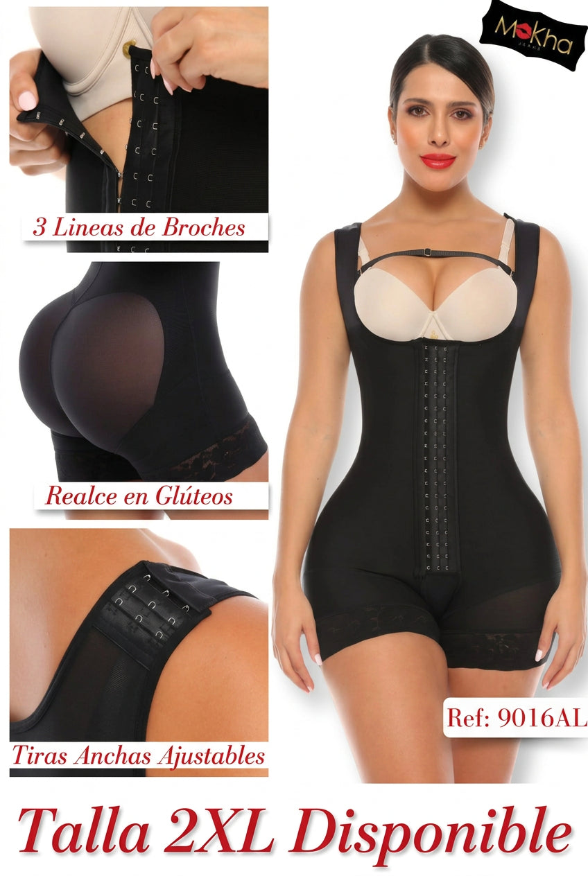 Faja Chaleco Curvilínea Negra Ref. 9016A