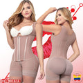 Faja chaleco reloj de arena espalda alta Ref. 9016AL, color mocha con cremallera