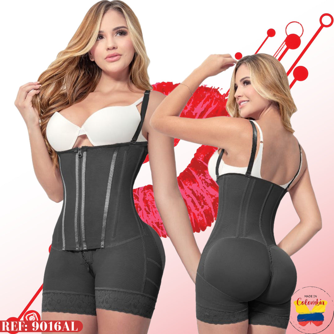 Faja reloj de arena strapless negra Ref. 9016AL con cremallera